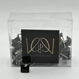 Square upholstery nails 50pcs - 12mm, Black