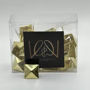 Square upholstery nails 50pcs - 19mm, Gold